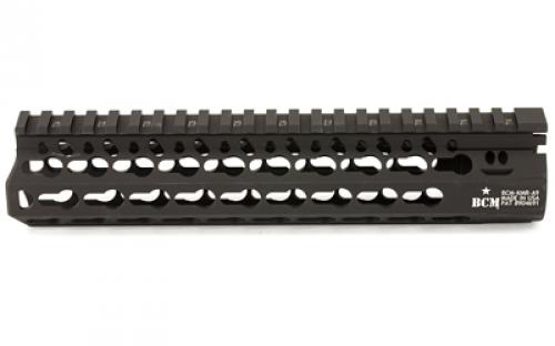 Bravo Company 9" ALPHA Keymod Rail, Fits AR Rifles, Aluminum Alloy, Includes BCM KeyMod Sling Mount and a BCM KeyMod Nylon Rail, Black BCM-KMR-A9-556-BLK