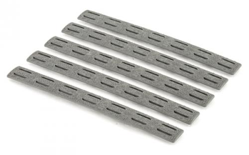 Bravo Company 5.5 KeyMod Rail Panel Kit, 5 Pack, Wolf Gray BCM-KMR-RP-WG-5