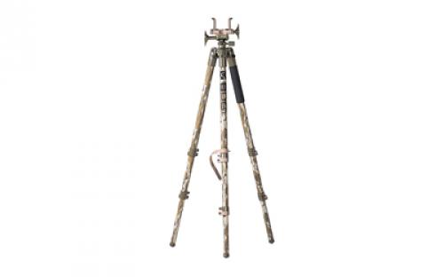 BOG Deathgrip Camo Tripod, Aluminum Construction, Matte Finish, Mossy Oak Bottomland Camo , Includes Adjustable Deathgrip Clamp 1164398