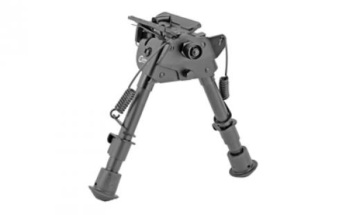 Caldwell XLA Pivot Bipod, Attaches to Sling Swivel Stud, Aluminum, 6-9, Black 247142