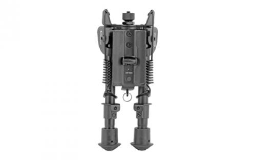 Caldwell XLA Pivot Bipod, Attaches to Sling Swivel Stud, Aluminum, 6"-9", Black 247142