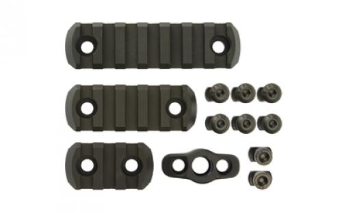 CMC Triggers M-Lok 4-Piece Accessory Kit, Fits M-LOK, Anodized Finish, Includes (1)-3 Slot Rail, (1)-5 Slot Rail, (1)-7 Slot Rail, (1)-QD Sling Mount, Black 81724