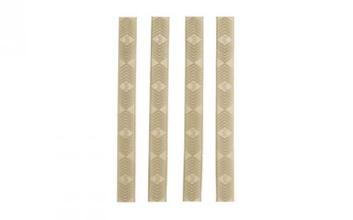 Ergo Grip M-LOK WedgeLok, Rail Covers, 6 1/4X5/8, Slot Cover Grip, Dark Earth 4332-4PK-DE