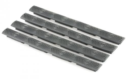 Ergo Grip M-LOK WedgeLok, Rail Covers, 6 1/4"X5/8", Slot Cover Grip, Graphite Gray 4332-4PK-GG