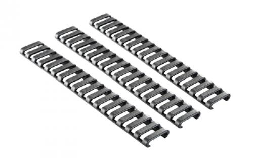 Ergo Grip Rail Protector, Rail Covers, Fits 18 Slot Ladder, Black Finish 4373-3PK-BK