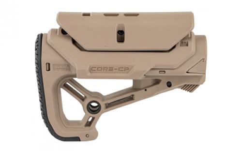 F.A.B. Defense GCCP, AR-15 Buttstock, Small and Compact Design, Cheek Rest Included, Fits Mil-Spec And Commercial Tubes, Flat Dark Earth FX-GLCORESCPT