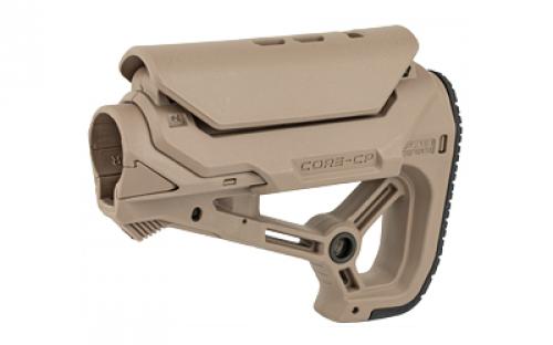 F.A.B. Defense GCCP, AR-15 Buttstock, Small and Compact Design, Cheek Rest Included, Fits Mil-Spec And Commercial Tubes, Flat Dark Earth FX-GLCORESCPT