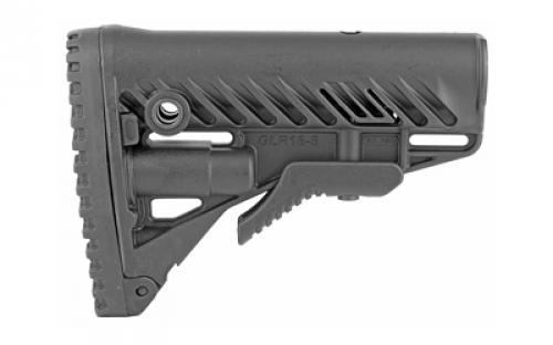 F.A.B. Defense GLR-16, Stock With Battery Storage Compartment, Fits AR Rifles, Black FX-GLR16B