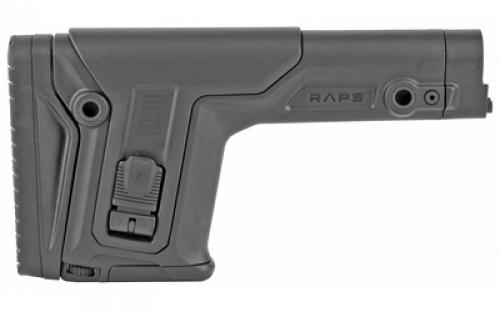 F.A.B. Defense RAPS Fixed Buttstock, Mil-Spec Diameter, Integrated Cheek Rest and adjustable Length Of Pull, Black FX-RAPS