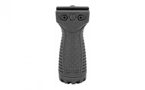 F.A.B. Defense RSG Rubberized Stout Grip, Foregrip With Optional Picatinny Side Rail, Compact, Ambidextrous, Fits AR Rifles, Mounting Hardware Included, Black FX-RSGB