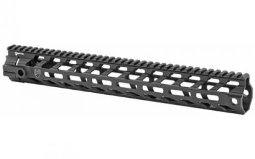 Fortis Manufacturing, Inc. REV II Free Float Rail System, Handguard, 13.8", Continuous Picatinny Top Rail, M-LOK at 3/6/9 O'clock, Does Not Include Barrel Nut, Anodized Black Finish REV-II-14-MLOK