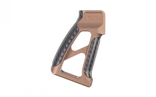 Fortis Manufacturing, Inc. Torque, Pistol Grip, 15 Degrees, Flat Dark Earth with Carbon Fiber Accents, Fits AR-15 TOR-PG-CF-15-FDE