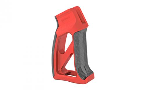 Fortis Manufacturing, Inc. Torque, Pistol Grip, with Carbon Fiber, Fits AR Rifles, Anodized Red Finish TOR-PG-CF-RED