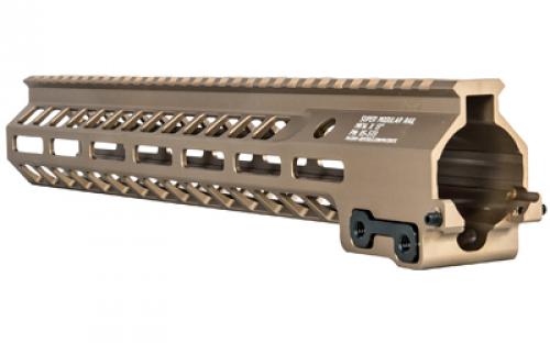 Geissele Automatics MK14, Super Modular Rail, Handguard, 13.5", M-LOK, Barrel Nut Wrench Sold Separately (GEI-02-243), Gas Block Not Included, Desert Dirt Color, Product Finishes, Shade Variations and Other Imperfections Are Normal Due to the Manufacturing Process 05-573S