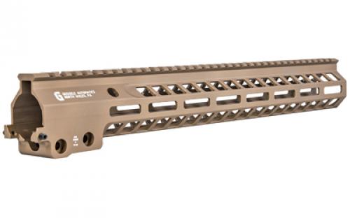 Geissele Automatics MK14, Super Modular Rail, Handguard, 15, M-LOK, Barrel Nut Wrench Sold Separately (GEI-02-243), Gas Block Not Included, Desert Dirt Color, Product Finishes, Shade Variations and Other Imperfections Are Normal Due to the Manufacturing Process 05-575S