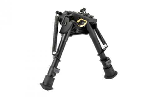 Harris Engineering Bipod, Rotating, Black, Leg Notch, 6-9 S-BRM M-LOK