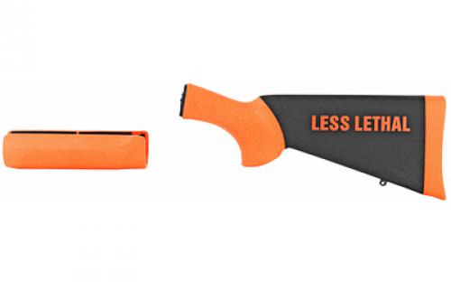 Hogue Overmolded Stock, For Less Lethal, Fits Remington 870, Orange 08742