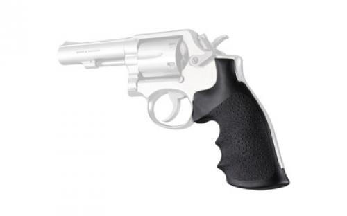 Hogue Grip, Fits S&W K/L Square Butt, Rubber, Black 10000