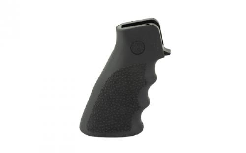 Hogue Overmolded Grip, AR-15/M16, Rubber, Finger Grooves, Black 15000