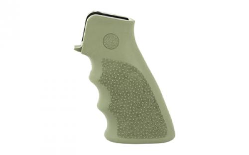 Hogue Overmolded Grip, AR15/M16, Rubber, Finger Grooves, OD Green 15001