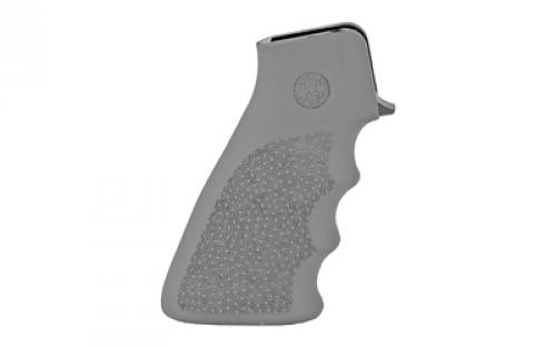 Hogue OverMolded Rifle Grip, Finger Grooves, Fits AR Rifles, Gray 15002