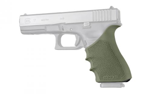 Hogue HandALL Beavertail Grip Sleeve, Fits Glock 17, 17MOS, 17L, 22, 35, 35MOS, 34, 34MOS, 31, 37, OD Green 17031