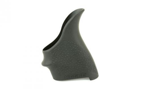 Hogue HandALL Beavertail Grip, Fits Glock 42/43, Rubber, Finger Grooves, Black 18200