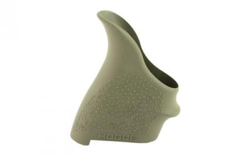 Hogue HandALL Beavertail Grip, Fits Glock 42/43, Rubber, Finger Grooves, OD Green 18201