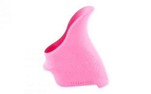 Hogue HandALL Beavertail Grip, Fits Glock 42/43, Rubber, Finger Grooves, Pink 18207