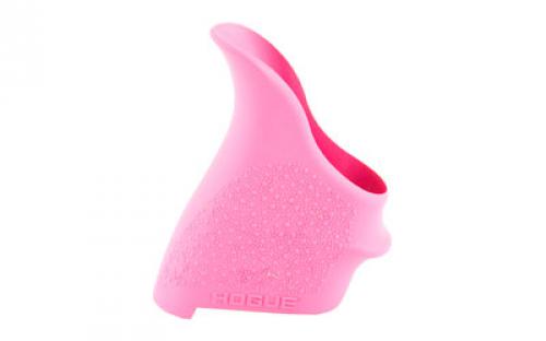 Hogue HandALL Beavertail Grip, Fits Glock 42/43, Rubber, Finger Grooves, Pink 18207