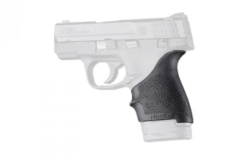 Hogue HandALL Beavertail Grip, Fits S&W M&P Shield/Ruger LC9, Rubber, Finger Grooves, Black 18400