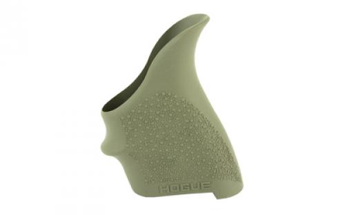 Hogue HandALL Beavertail Grip, Fits S&W M&P Shield/RugerLC9, Rubber, Finger Grooves, OD Green 18401
