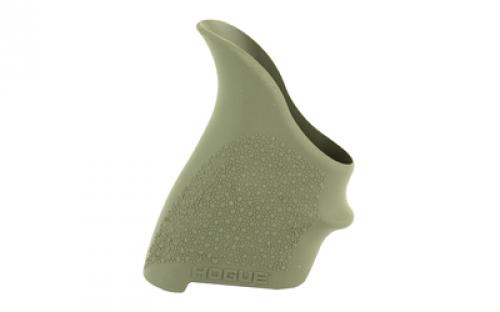Hogue HandALL Beavertail Grip, Fits S&W M&P Shield/RugerLC9, Rubber, Finger Grooves, OD Green 18401