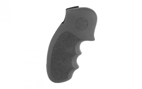 Hogue Monogrip, Fits S&W K/L Frame Round Butt, Rubber, Black 19000