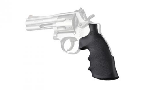 Hogue Monogrip, Fits S&W K/L Frame Round Butt, Rubber, Black 19002