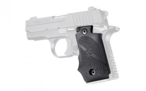 Hogue Rubber Grip, Sig Sauer P238, Finger Grooves, Black 38000