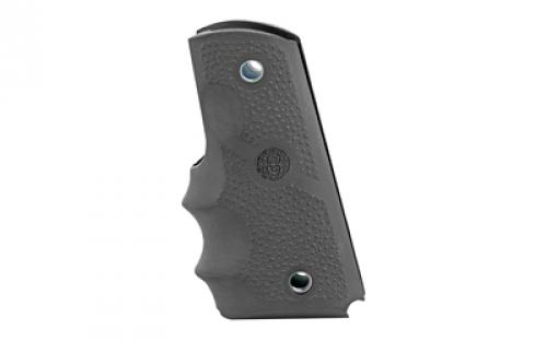 Hogue Rubber Grip, 1911 Officers Model, Finger Grooves, Black 43000