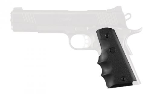 Hogue Rubber Grip, 1911 Govt Model, Finger Grooves, Black 45000