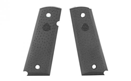 Hogue Rubber Grip, Fits 1911 Govt Model, Palm Swells, Black 45090