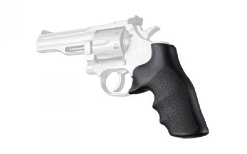 Hogue Monogrip, Dan Wesson Small Frame 357 Square, Finger Grooves, Rubber, Black 57000