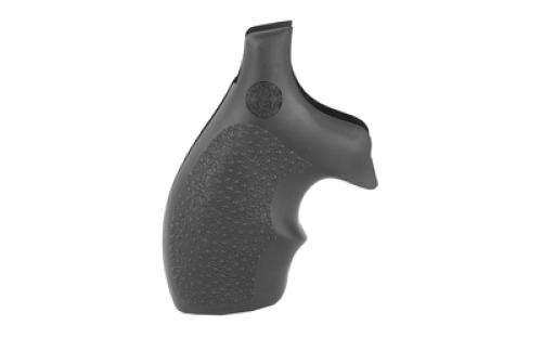 Hogue Monogrip, S&W J Frame Round Butt, Bantam, Finger Grooves, Rubber, Black 61000