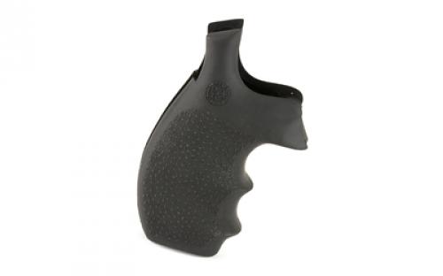 Hogue Monogrip, S&W K/L Round Butt, Bantam, Finger Grooves, Rubber, Black 62000