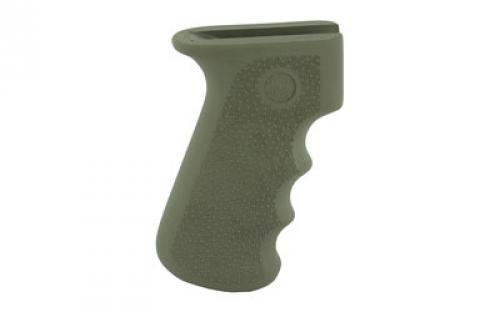 Hogue Overmolded Rifle Grip, Fits AK-47/AK-74, Finger Grooves, Rubber, OD Green 74001