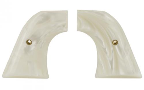 Hogue Polymer Grip, Fits Blackhawk/Vaquero, Cowboy Panels, White Pearl 79070