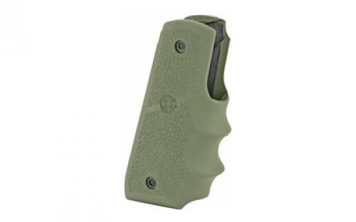 Hogue Rubber Grip with Finger Grooves, Fits Ruger 22/45 MKIV, OD Green 79081