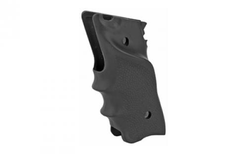 Hogue Rubber Grip, Ruger MK II, Finger Grooves/Thumb Rest, Black 82060