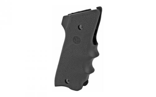 Hogue Rubber Grip, Ruger MK II, Finger Grooves/Thumb Rest, Black 82060