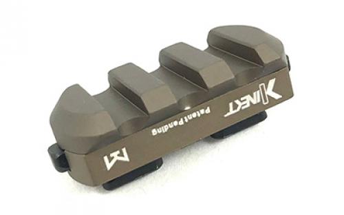 Kinetic Development Group, LLC Kinect M-LOK Rail, Single 3 Slot Picatinny Rail, Brown KIN5-100-BRN