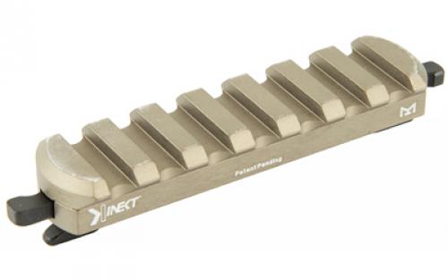 Kinetic Development Group, LLC Kinect M-LOK Rail, Double 7 Slot Picatinny Rail, Brown KIN5-200-BRN