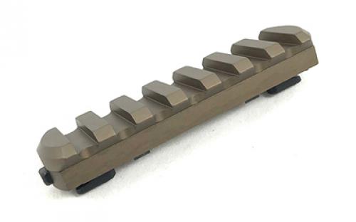 Kinetic Development Group, LLC Kinect M-LOK Rail, Double 7 Slot Picatinny Rail, Brown KIN5-200-BRN